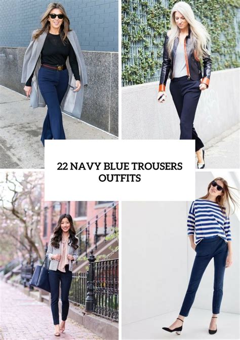 navy blue pant outfit